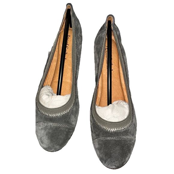 Josef Seibel Pippa Gray Suede Cap Toe Air Action Ballet Flat EU 37 US 6/6.5 NEW - Picture 2 of 9